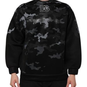 Black Camouflage Pullover Sweatshirt Sweater
