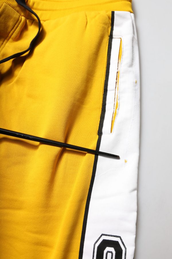 Yellow Cotton Print Jogger Sweatpants Pants - Image 7