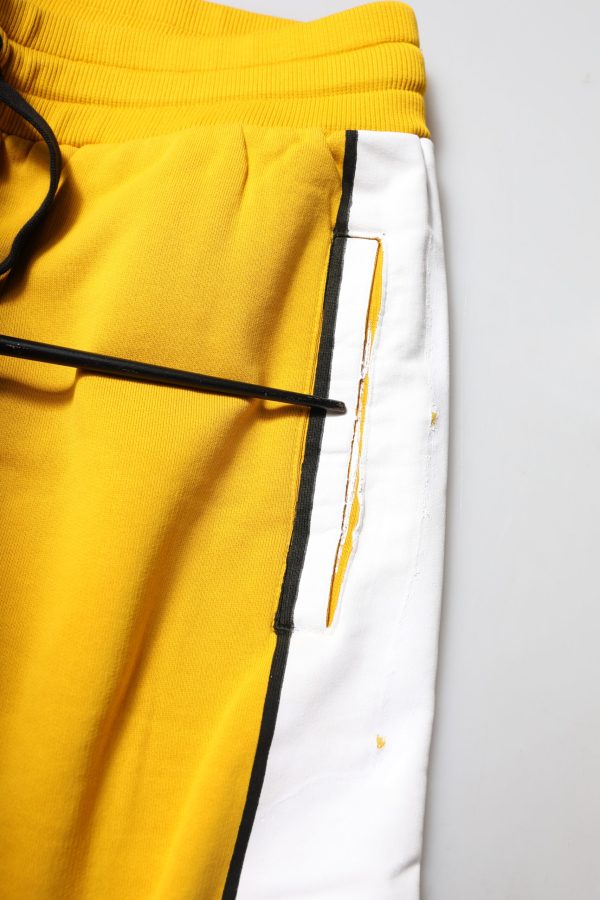 Yellow Cotton Print Jogger Sweatpants Pants - Image 8