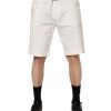 White Chinos Cotton Stretch Men Casual Shorts - Image 2