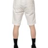 White Chinos Cotton Stretch Men Casual Shorts - Image 4