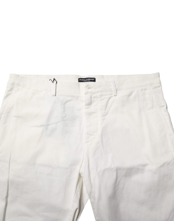White Chinos Cotton Stretch Men Casual Shorts - Image 5