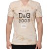 Beige Logo Print Short Sleeve V-neck T-shirt - Image 2