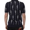 Dark Blue Sea Horse Collared Polo T-shirt - Image 4