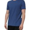 Blue Cotton Men Round Neck Underwear T-shirt - Image 3