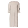 Ivory Viscose Sheath Knee Length Dress - Image 2