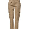 Beige Mid Waist Cargo Tapered Pants - Image 2