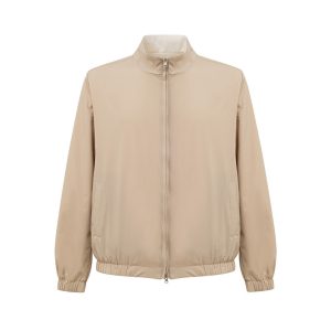 Beige Polyester Jackets & Coat
