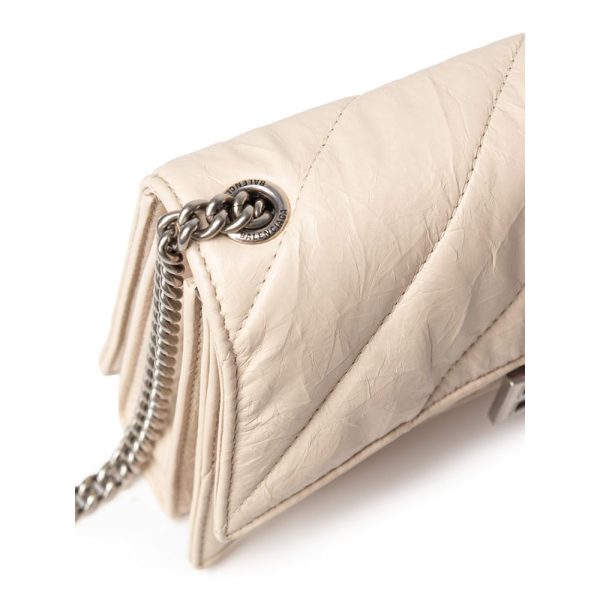 Beige Leather Shoulder Bag - Image 4