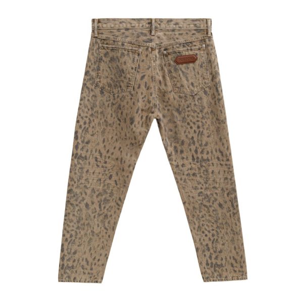 Beige Cotton Tapered Jean - Image 2
