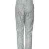 Mint Green Cotton Floral Lace Trousers Pants - Image 3
