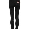 Black Cotton Skinny Mid Waist Denim Jeans - Image 3