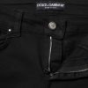 Black Cotton Skinny Mid Waist Denim Jeans - Image 4