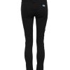 Black Cotton Logo Skinny Mid Waist Denim Jeans - Image 3