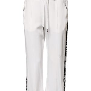 White Viscose Jogger Sweatpants Pants