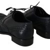 Elegant Blue Leather Wingtip Derby Shoes - Image 3