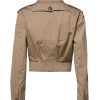 Beige Cotton Button Up Fitted Cropped Jacket - Image 3