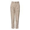 Beige Cotton High Waisted Pants - Image 5
