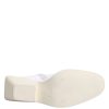 White Square Heel Zip Ankle Boots Shoes - Image 8