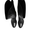 Black Leather Buckled High Boots Shoes - Image 3