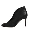 Metallic Black Pump Stiletto Heels Shoes - Image 6