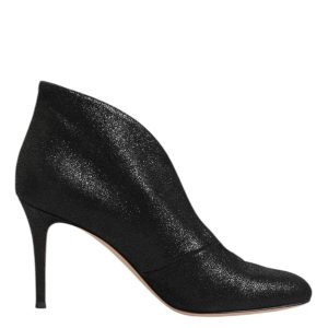 Metallic Black Pump Stiletto Heels Shoes