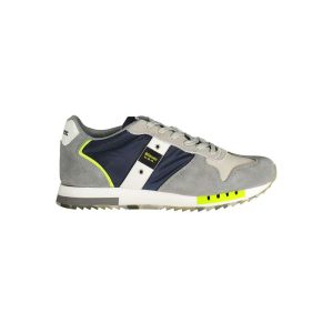 Blue Polyester Sneaker