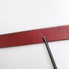 Maroon Classic Leather Metal Logo Buckle Belt - Image 7