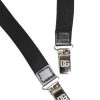 Black Leather Logo Wide Waist Belt Suspender - Image 3