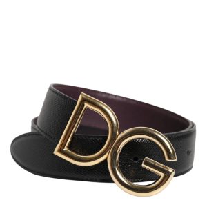 Black Brown Calfskin Leather Reversible Belt