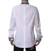 White Majolica Detailing GOLD Dress Shirt - Image 3
