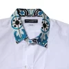 White Majolica Detailing GOLD Dress Shirt - Image 5