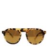 Brown Acetate Round Leopard Print Eyewear Sunglasses - Image 2