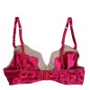 Magenta Floral Lace Silk Non Wire Bra Underwear - Image 4