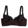 Black Red Polka Dot Underwired Balconette Underwear - Image 2