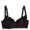 Black Red Polka Dot Underwired Balconette Underwear - Image 3