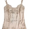 Beige Lace Silk Satin Tank Lingerie Underwear - Image 2