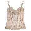 Beige Lace Silk Satin Tank Lingerie Underwear - Image 5