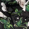 Black Floral Print Puffer Quilted Jacket - Image 7