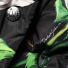 Black Floral Print Puffer Quilted Jacket - Image 8
