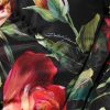 Black Floral Print Puffer Long Coat Jacket - Image 7