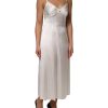 White DG Logo Full Slip Silk Dress Sleepwear - Image 3