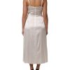 White DG Logo Full Slip Silk Dress Sleepwear - Image 4