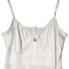 White DG Logo Full Slip Silk Dress Sleepwear - Image 7