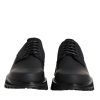 Black Leather Lace Up Trekking Dress Shoes - Image 2