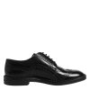 Black Calf Leather Derby Formal Dress Shoes - Image 7