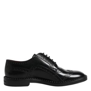 Black Calf Leather Derby Formal Dress Shoes