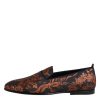 Black Jacquard Polyester Slip On Loafers Shoes - Image 6