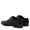 Black Leather Lace Up Dress Men Derby Shoes - Image 5