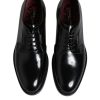 Black Calf Leather Lace Up Dress Derby Shoes - Image 3